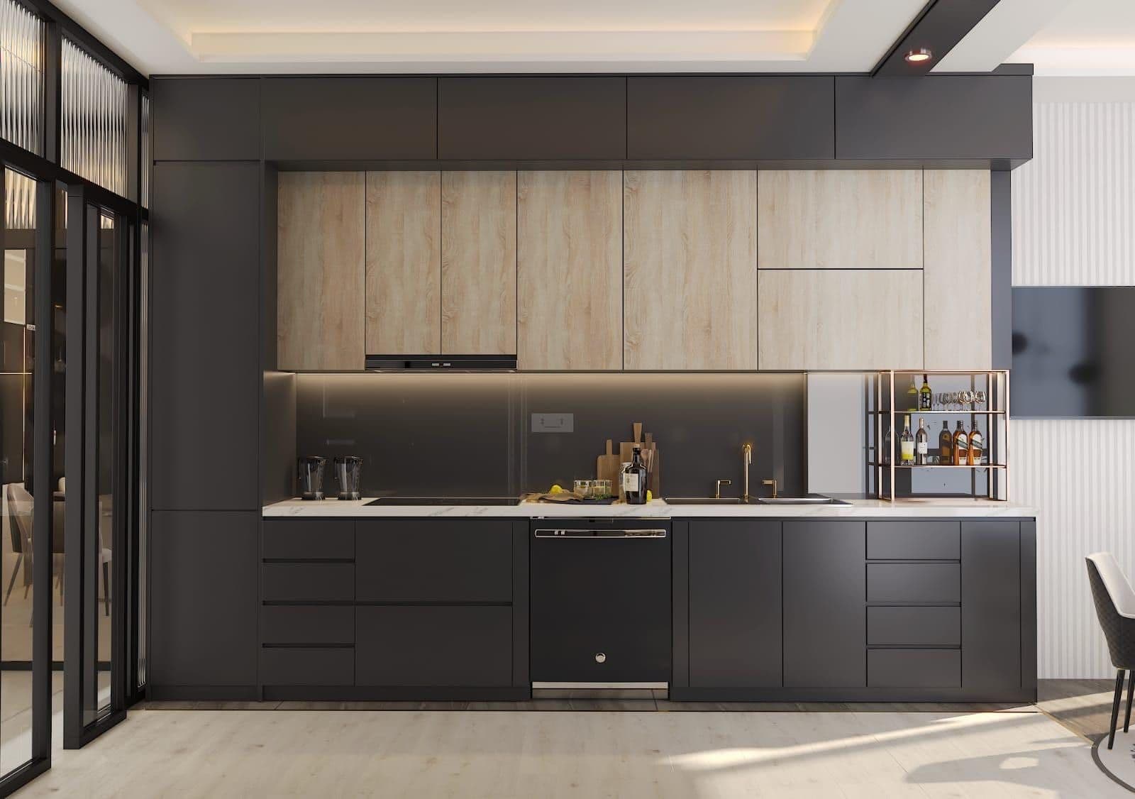 Laviva Zirve daire mutfak iç mekanı renderı